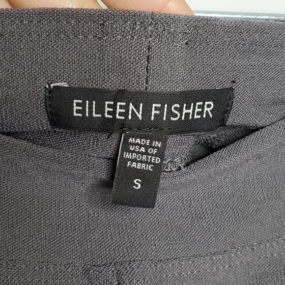 EILEEN FISHER Grey Washable Stretch Crepe Slim Fit Ankle Pants Sz Small S - Picture 6 of 8